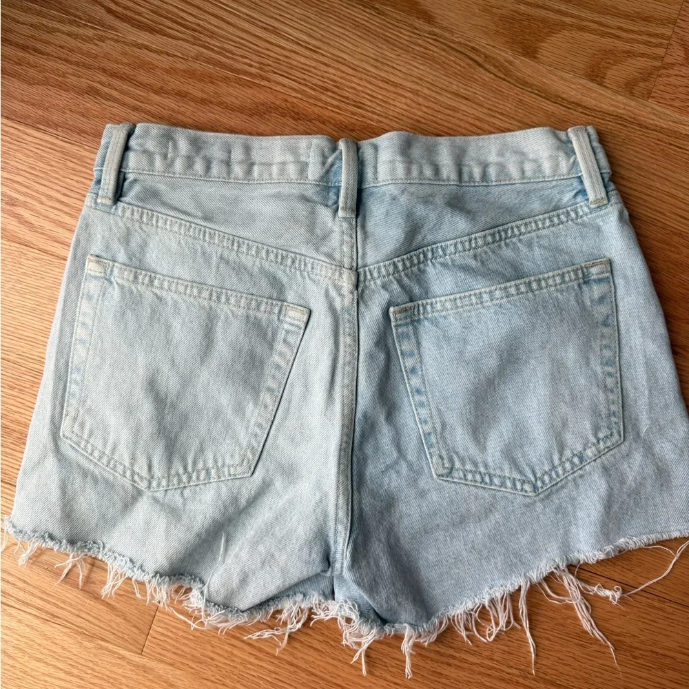 Frame Denim Le Brigette Splitscreen Jean Short High-Rise Frayed Women’s Size 24